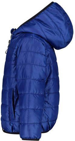 Esprit gewatteerde jas met jacquard hardblauw Jongens Polyester Capuchon 116-122 - Foto 2