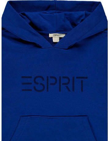 Esprit hoodie met logo blauw Sweater Logo 176 | Sweater van - Foto 2