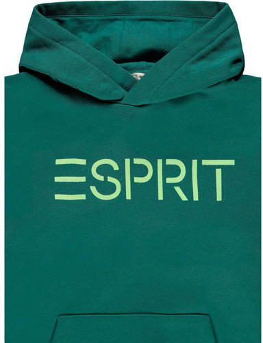 Esprit hoodie met logo donkergroen Sweater Logo 128 - Foto 2