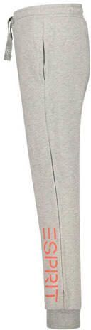 Esprit joggingbroek met logo lichtgrijs melange Jongens Sweat Logo 140 - Foto 2