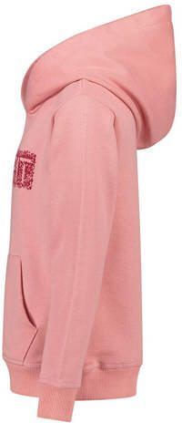 Esprit sweater met logo roze Meisjes Katoen Capuchon Logo 104-110 - Foto 3
