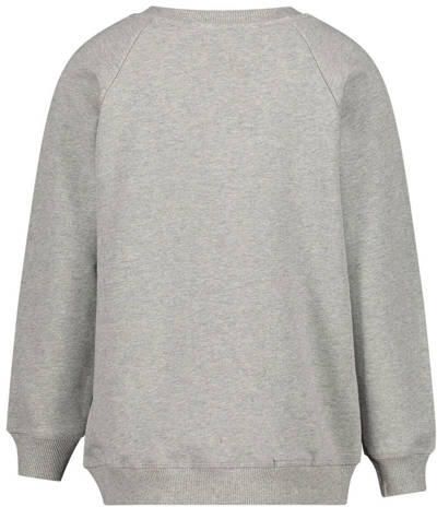 Esprit sweater met tekst grijs melange Tekst 92 | Sweater van - Foto 2