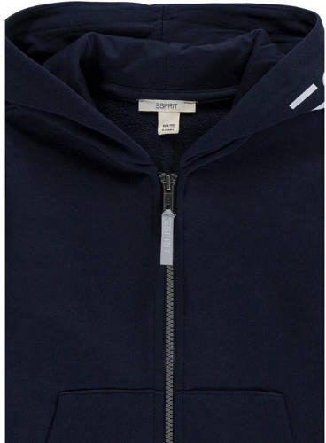 Esprit sweatvest met logo donkerblauw Logo 92 | Vest van - Foto 2