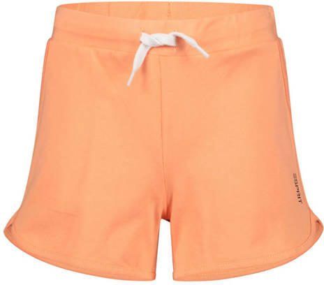 Esprit T-shirt + short lichtgrijs melange oranje Shirt + broek Meisjes Stretchkatoen Ronde hals 140