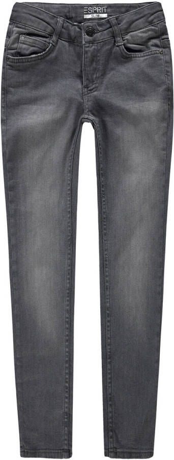 Esprit regular fit jeans grey dark wash Grijs Meisjes Stretchdenim Effen 128