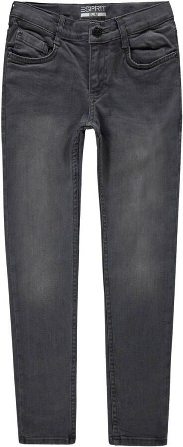 Esprit regular fit jeans grey dark wash Grijs Jongens Stretchdenim Vintage 128