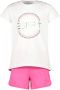 Esprit T-shirt + short wit fuchsia Shirt + broek Roze Meisjes Stretchkatoen Ronde hals 128 - Thumbnail 1