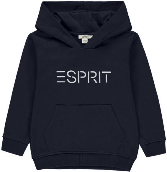 Esprit hoodie met logo donkerblauw Sweater Logo 104-110