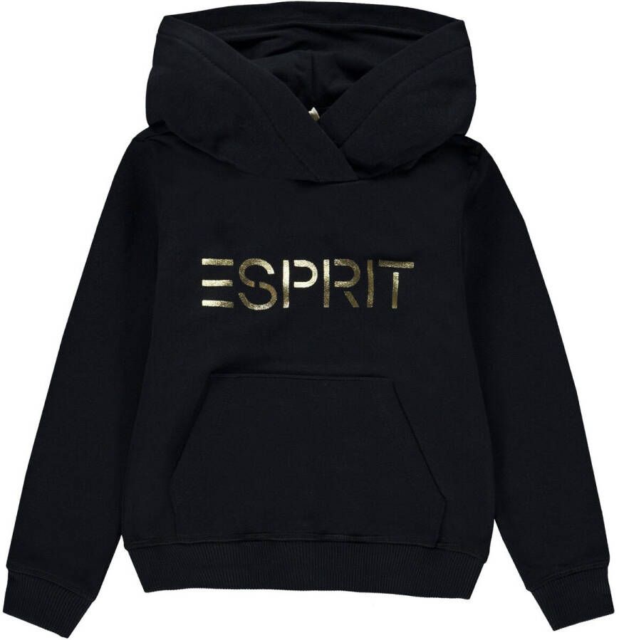 Esprit hoodie met logoprint lichtblauw Sweater Logo 116-122