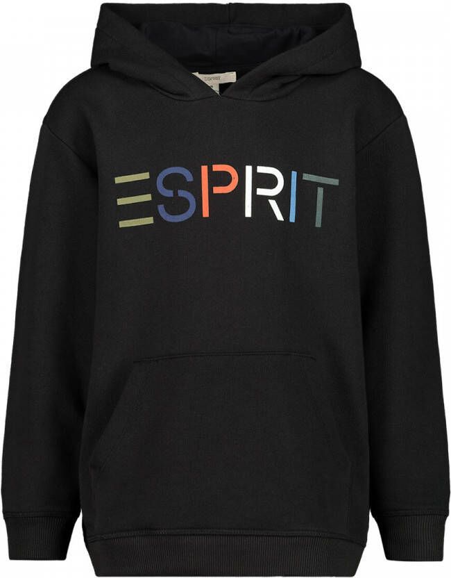 Esprit hoodie met logo zwart Sweater Logo 140 | Sweater van
