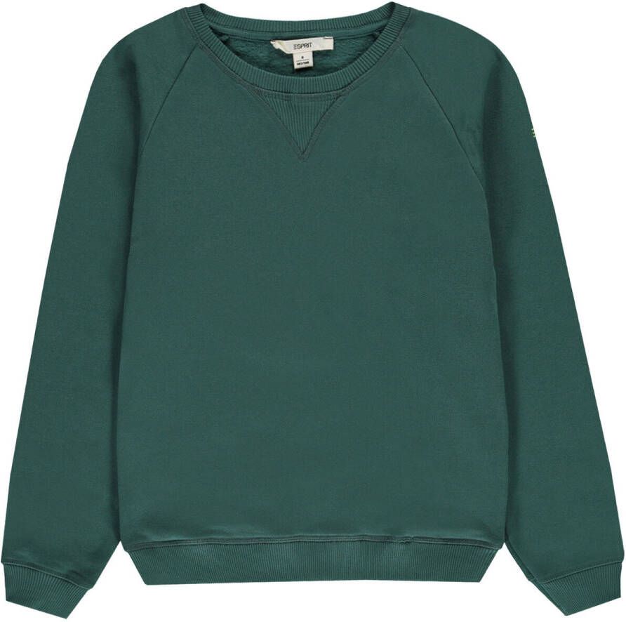 Esprit longsleeve donkergroen Jongens Katoen Ronde hals Effen 152 - Foto 2