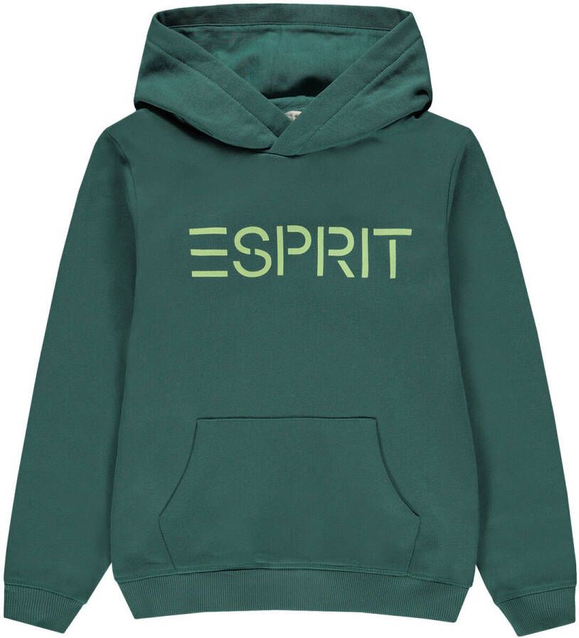Esprit hoodie met logo donkergroen Sweater Logo 128