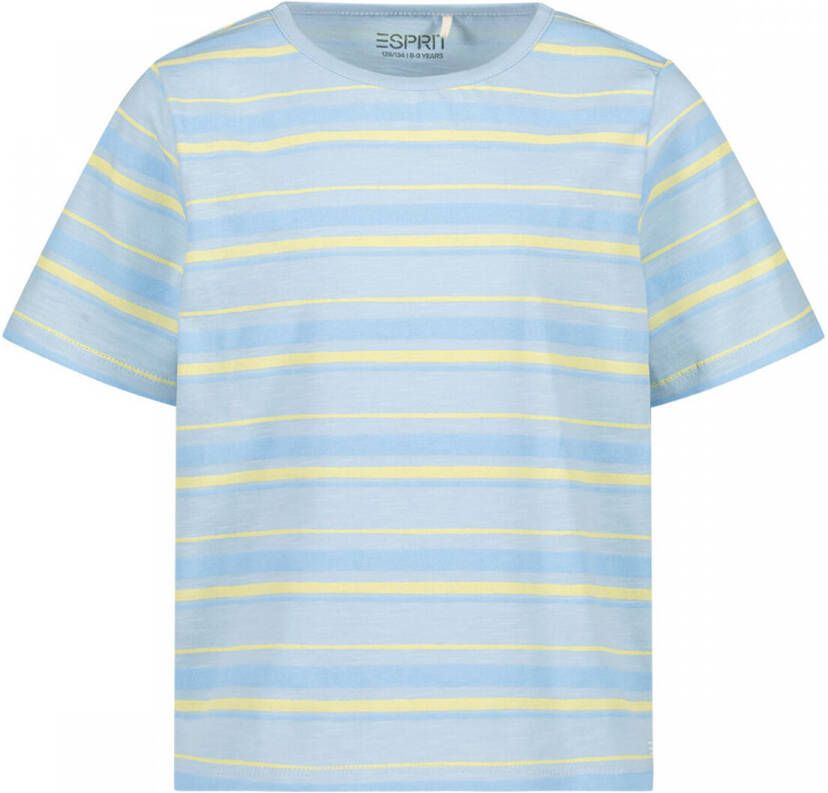 Esprit gestreept T-shirt blauw Meisjes Katoen Ronde hals Streep 104-110