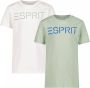 Esprit T-shirt met logo groen Jongens Katoen Ronde hals Logo 128 - Thumbnail 1