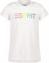 Esprit T-shirt met logo wit Meisjes Katoen Ronde hals Logo 104-110 - Thumbnail 1