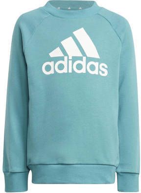 Adidas Sportswear joggingpak lichtblauw donkerblauw Trainingspak Jongens Meisjes Katoen Ronde hals 104