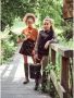 AI&KO high waist flared broek Tessine groen Meisjes Polyamide Effen 164 - Thumbnail 2