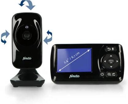 Alecto DVM71BK babyfoon met camera en 2.4' kleurenscherm Zwart