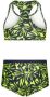 B.Nosy crop bikini B.Active limegroen donkerblauw Meisjes Polyamide All over print 116 - Thumbnail 2