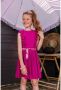 B.Nosy jurk B.Adorable met ruches fuchsia Roze Meisjes Polyester Ronde hals 140 - Thumbnail 3