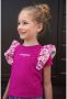 B.Nosy T-shirt B.Adorable met tekst en ruches fuchsia wit Roze Meisjes Katoen Ronde hals 158 164 - Thumbnail 3