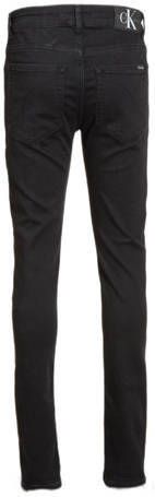 Calvin Klein Jeans skinny jeans clean black Blauw Jongens Stretchdenim 104