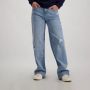 Cars wide leg jeans bleached damag Blauw Meisjes Katoen Effen 134 - Thumbnail 4