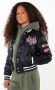 CoolCat Junior baseball jacket JAEL met patches zwart Jas Meisjes Nylon Opstaande kraag 134 140 - Thumbnail 3