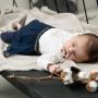 Dirkje baby jurk + legging met biologisch katoen donkerblauw wit - Thumbnail 4