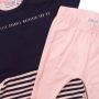 Dirkje tuniek + legging donkerblauw roze Shirt + broek Meisjes Katoen Ronde hals 56 - Thumbnail 2