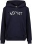 Esprit hoodie + T-shirt met logo donkerblauw wit Sweater Ecru Meisjes Katoen Capuchon 104-110 - Thumbnail 2