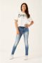 Garcia slim fit jeans Rianna 570 medium used Blauw Meisjes Stretchdenim 152 - Thumbnail 6