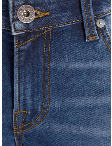 jack & jones JUNIOR regular fit jeans bermuda JJIRICK stonewashed Denim short Blauw Jongens Stretchdenim 128