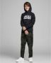 Jack & jones JUNIOR hoodie JJECORP met logo zwart Sweater Logo 128 - Thumbnail 6
