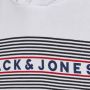Jack & jones JUNIOR hoodie JJECORP met logo wit Sweater Jongens Katoen Capuchon 128 - Thumbnail 3