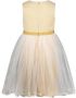 Le Chic jurk SYM met plooien champagne Goud Meisjes Polyester Ronde hals 116 - Thumbnail 2