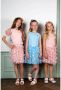 Le Chic jurk SYMPHONY met plooien lichtblauw Meisjes Polyester Ronde hals 104 - Thumbnail 3