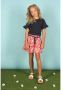 Le Chic jurk SILA met all over print donkerblauw roze Meisjes Stretchkatoen Ronde hals 104 - Thumbnail 3