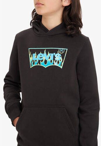 Levis Levi's Kids hoodie Batwing met logo zwart Sweater Logo 140