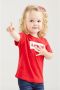 Levis Levi's Kids T-shirt Batwing met logo rood Katoen Ronde hals 86 - Thumbnail 2