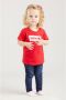 Levis Levi's Kids T-shirt Batwing met logo rood Katoen Ronde hals 80 - Thumbnail 3