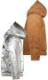 Like Flo reversible gewatteerde imitatiebont winterjas zilver camel - Thumbnail 5