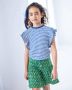 LIKE FLO Meisjes Tops & T-shirts Stripe Jersey Ruffle Tee Blauw wit Gestreept - Thumbnail 6