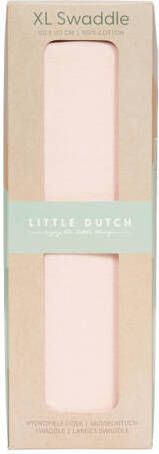 Little Dutch swaddle doek 120x120 cm Pure Soft Pink Roze Effen