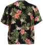 PIECES KIDS blouse LPNYA met all over print zwart groen roze - Thumbnail 3