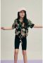 PIECES KIDS blouse LPNYA met all over print zwart groen roze - Thumbnail 4