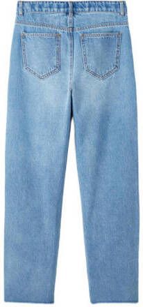 LMTD high waist loose fit jeans NLFBIZZA light denim Blauw 146