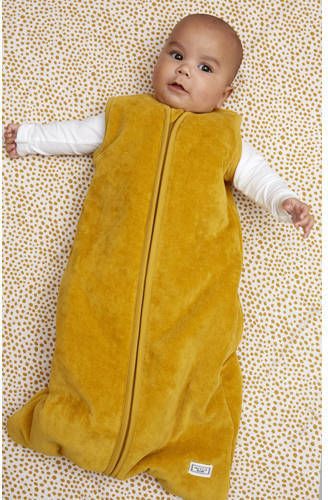 Meyco baby slaapzak Velvet honey gold Babyslaapzak Goud 70 cm