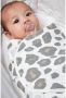 Meyco swaddle 2-pack 0-3 mnd Panter neutral Uni grijs Inbakerdoek Beige - Thumbnail 4