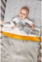 Meyco reversible katoenen baby ledikantdeken 100x150 cm honey gold grijs Babydeken Geel - Thumbnail 4